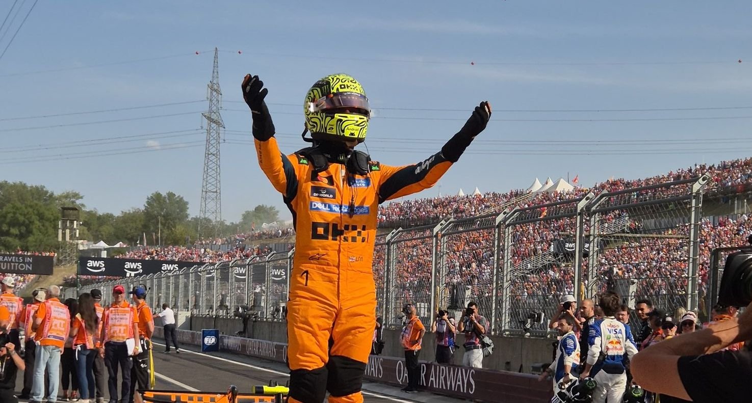 Lando Norris brilla en el GP de Hungría con su primera victoria, mientras Checo Pérez enfrenta problemas técnicos.
